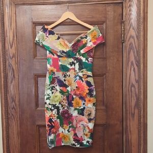Cushnie Et Ochs Dress - Off The Shoulder Floral Dress Size Small